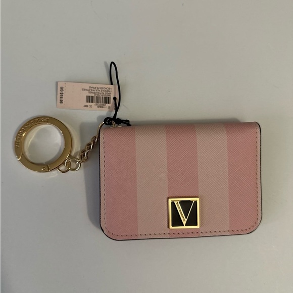 Victoria’s Secret ID Wallet Keychain (Pink Stripe) - Picture 5 of 7